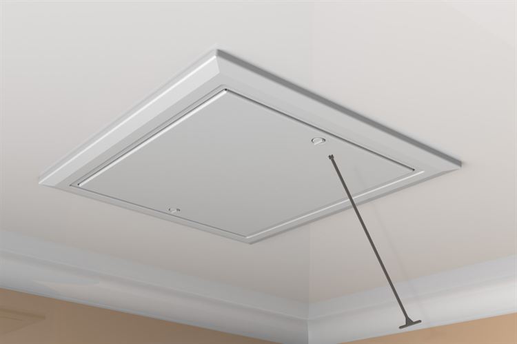 Timloc Plastic Drop-in Loft Access Door - 562 x 665mm - White