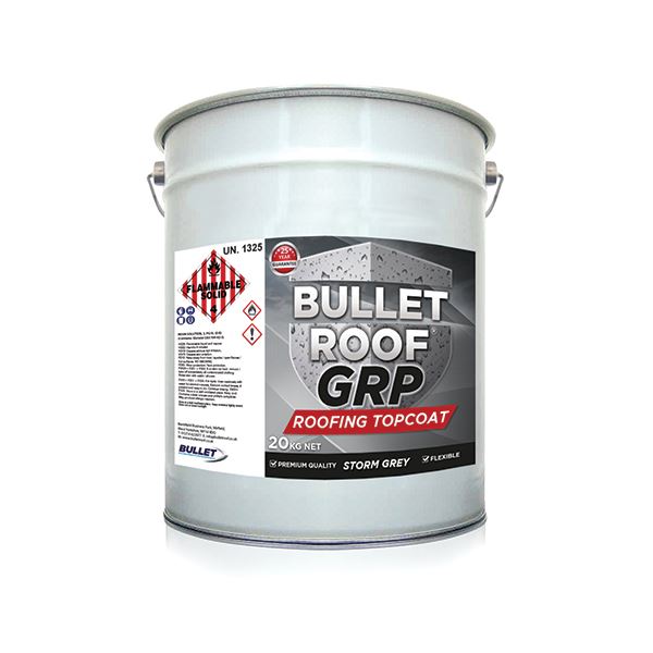 Bullet Roof GRP - Premium Roofing Topcoat - Dark Grey