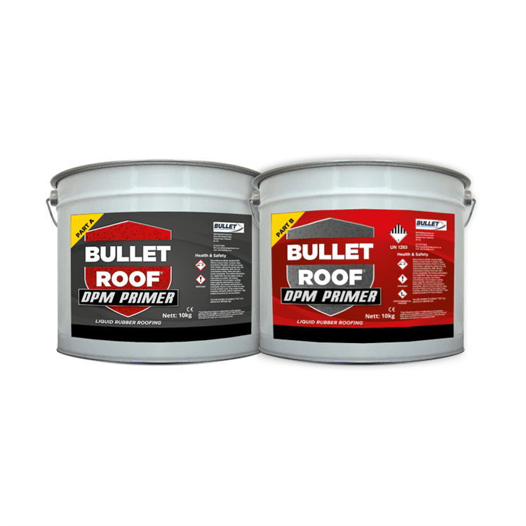 Bullet Roof DPM Primer - Damp Substrate Roof Primer - Light Grey - 20kg (Pack of 2)