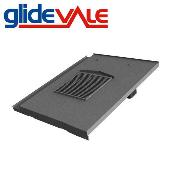 Glidevale In-Line Universal Flat Interlocking Tile Vent - 10,000mm2 - Grey