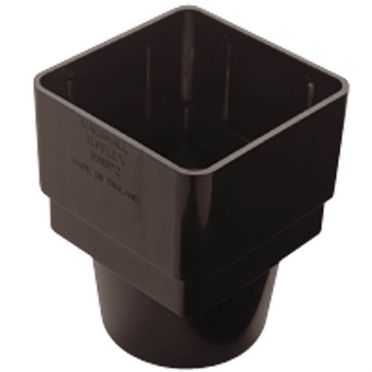 UPVC Guttering - Square to Round Downpipe Adaptor