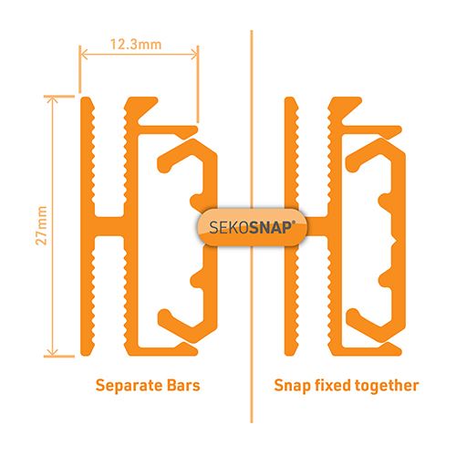 Sekosnap - Secondary Glazing H Connector Fixing Kit