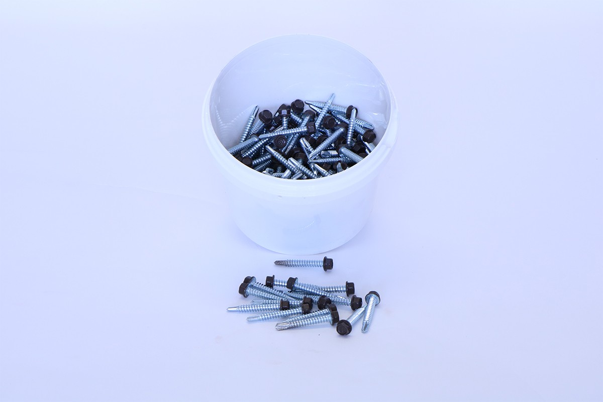 Britmet - Plus Tile (0.9mm) Range - Tek Screw - Titanium Grey