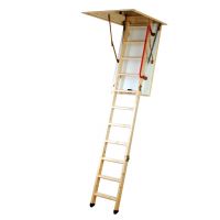 Youngman Eco S Timber Folding Loft Ladder - 12 Tread / 2.81m
