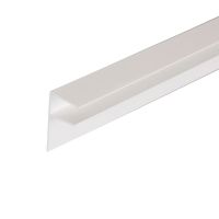 Corotherm - 16mm Polycarbonate Sheet Side Flashing -  White (6m)