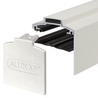 Alukap-XR - 60mm Aluminium Gable Bar with End Cap - White