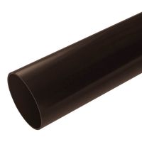 Plastic Guttering Half Round - Down Pipe - 65mm - Brown