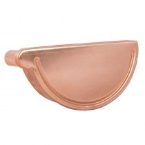 Lindab Guttering - Right Handed Stop End RGH 100mm - Natural Copper