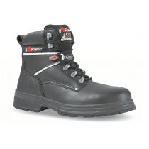 Rugged Terrain - Thinsulate Derby Safety Boots (S3 CI SRC) - Black Leather