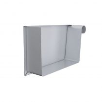 Lindab Steel Guttering - 140mm Right Hand Rectangular Stop End - Magestic Galvanised