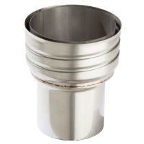 Flexiwall Flue Liner to Stove Pipe Adaptor - 316 Grade Stainless Steel - 100mm to 150mm