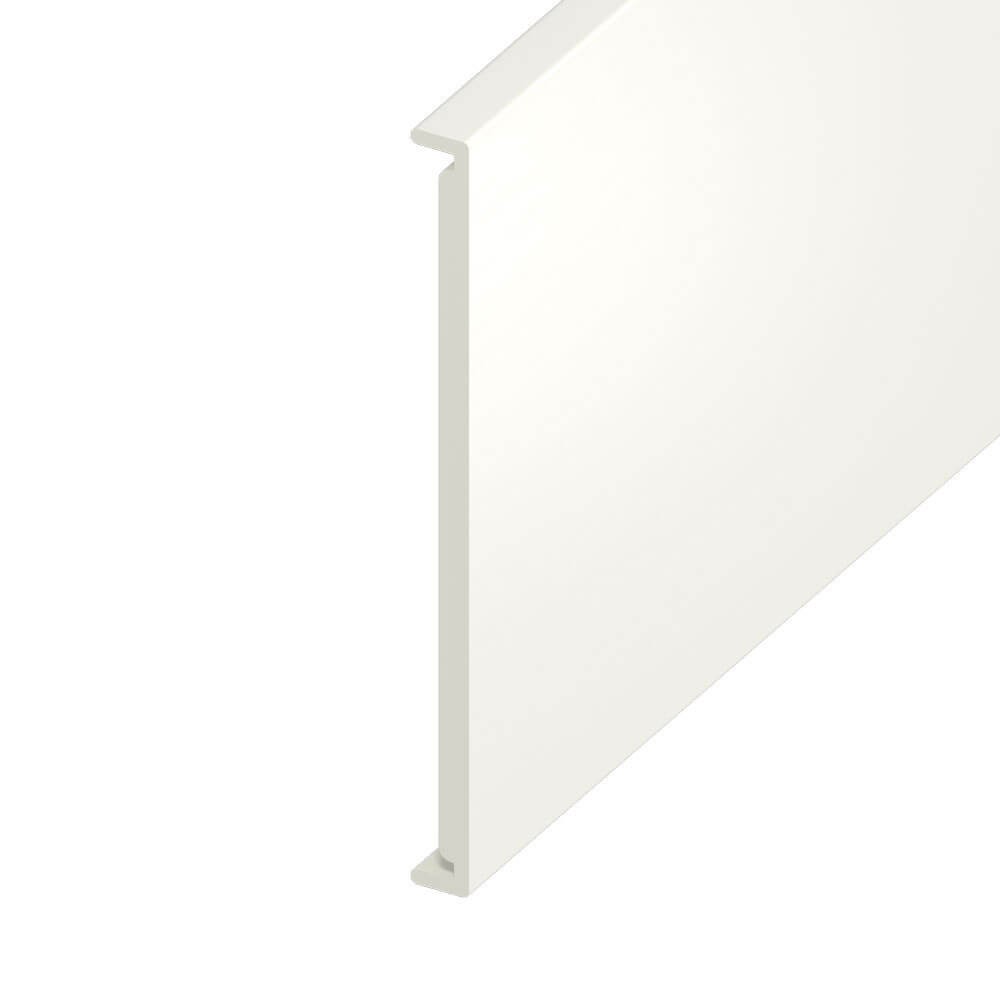 Double Fascia UPVC Board - Plain 450mm x 18mm - White Ash (5m)