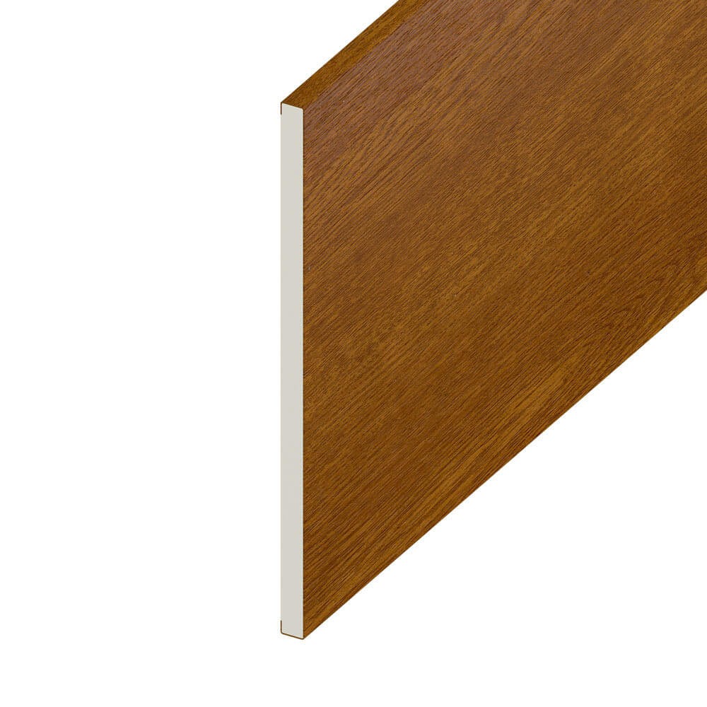 Soffit UPVC Board - Flat - Golden Oak (5m)