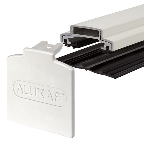 Alukap-XR - 45mm Aluminium Glazing Bar with End Cap - White