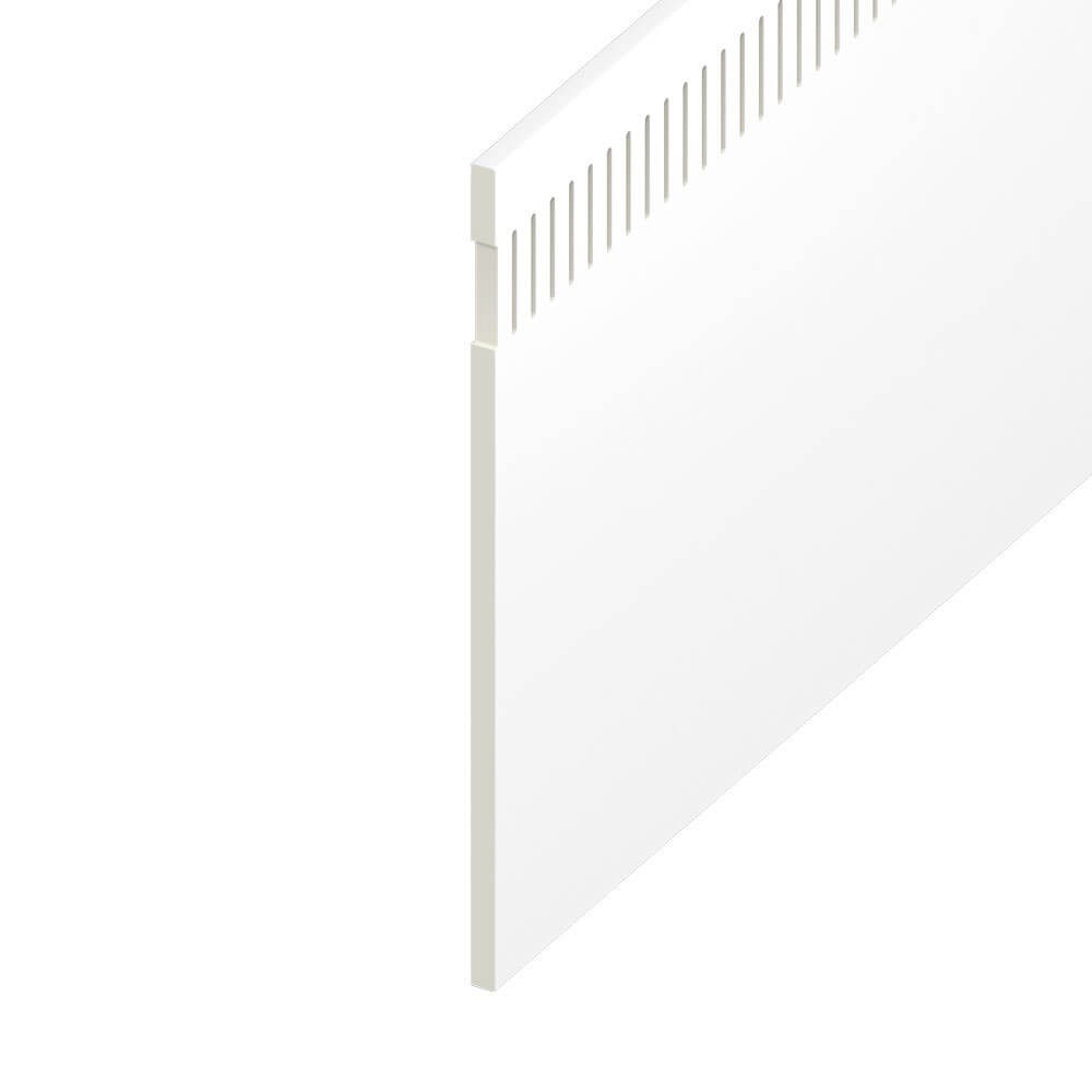 Vented Soffit UPVC Board - Flat 10mm Airspace - White (5m)