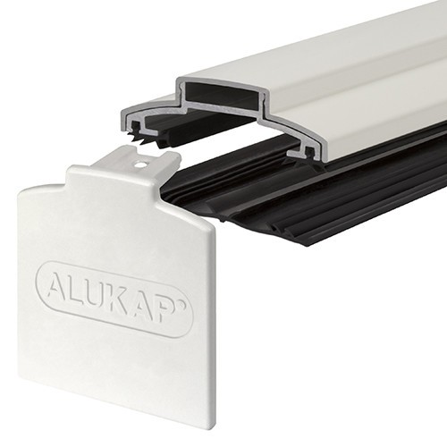 Alukap-XR - 60mm Aluminium Glazing Bar with End Cap - White