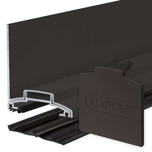 Alukap-XR - 60mm Aluminium Wall Bar with End Cap - Brown