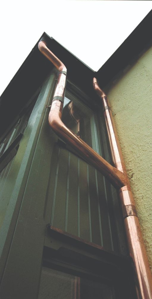 Lindab Natural Copper Guttering - Rod Access Pipe - 1m x 100mm