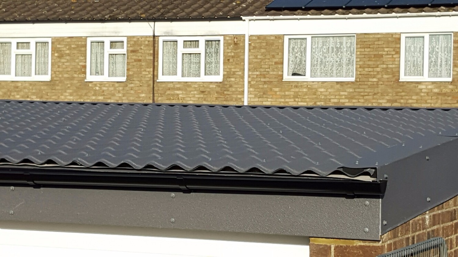 Made to Measure Metal Roof Sheets on Garage