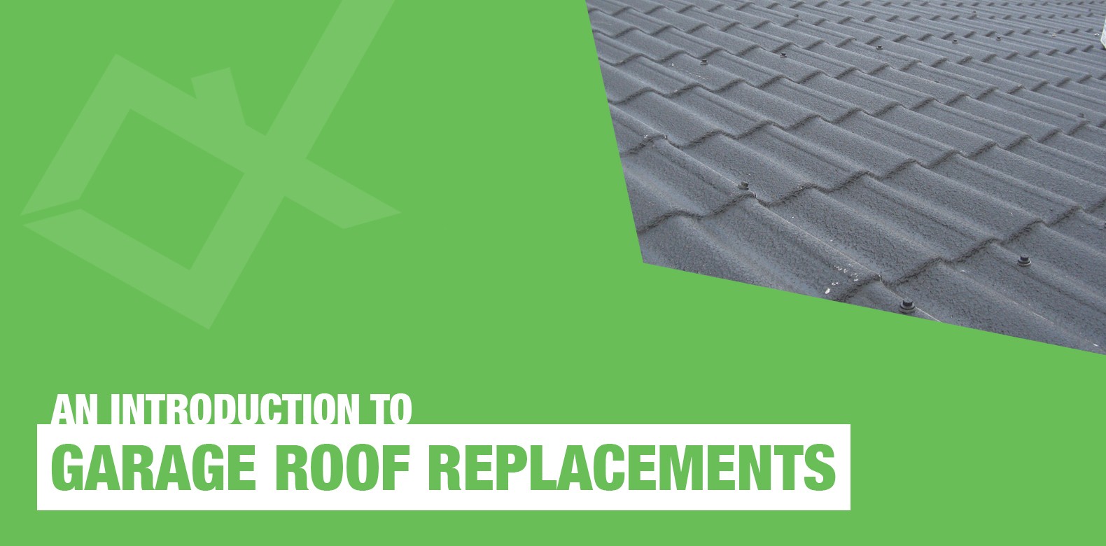 Hero image for garage roof replacement guide.