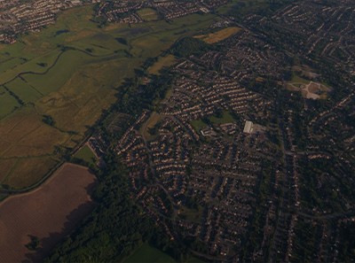 Birds Eye View of Roofs in england